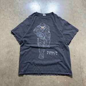 Halo Reach Shirt Mens Large Black Delta Pro Weight Graphic Video Game Tee